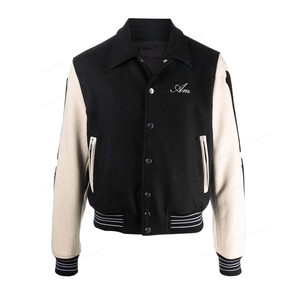 Vestes de baseball pour hommes Manteaux de sport unisexe Patchwork Letterman Varsity Jacket Veste polaire pour hommes - Product Image 2