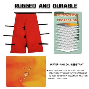 กางเกงทำงานกันน้ำแบบมองเห็นได้ชัดเจน พร้อมแถบสะท้อนแสง สำหรับทุกเพศ ทนทาน ปรับได้ ป้องกันเลื่อยโซ่ยนต์ - Product Image 6