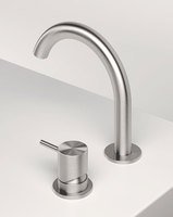 Mitigeur de lavabo à levier unique en acier inoxydable de haute qualité avec un design moderne, garantie de 2 ans, fabriqué en Italie pour une utilisation en salle de bain