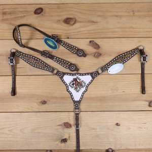 Western Horse Riding Saddle Tack Equestrian Set With Breastplate Headstall Harness Leather Saddle Manufacturer - Product Image 1