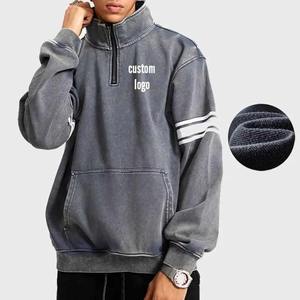 Vente chaude 100% coton français éponge polaire luxe en relief thermique sweat lourd épais personnalisé sweat-shirt lourd pour hommes - Product Image 3