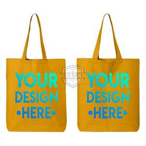 Sac fourre-tout personnalisé personnalisable avec votre conception Photo et texte Nouveau style de poignée en coton uni pour le shopping - Product Image 3