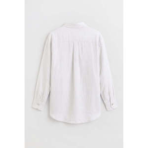 Chemise oversize 100% lin - Blanc - Product Image 2