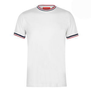 Venta al por mayor de camisetas de talla grande cosidas en contraste personalizadas para hombres OEM escote 100% algodón Logo diseño hombres camisetas Streetwear - Product Image 4