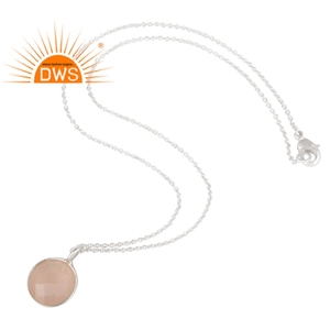 สร้อยคอจี้แฟชั่นทำจากทองเหลืองชุบสีเงินทรงกลมสำหรับคอลเลกชันคลาสสิก - Product Image 4