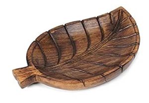 Bandeja para servir comida de madera de forma redonda de diseñador con asas de hierro Bandeja para servir aperitivos de forma redonda de la mejor calidad - Product Image 2