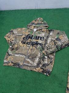 Sweat à capuche zippé surdimensionné en coton 100% lourd, vintage, délavé, personnalisé, streetwear, brodé, pour homme, pour l'hiver - Product Image 3