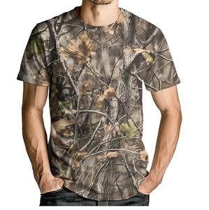 T-shirt à manches courtes pour homme, col rond, 100% coton, respirant, pour la chasse et la randonnée, été - Product Image 4
