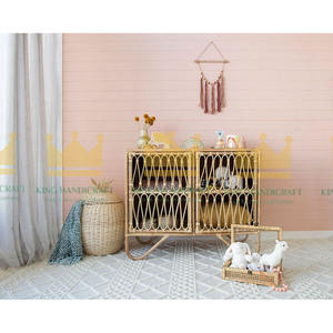 Factory Price Unique Rectangular Rattan Kid Room Cabinets Handcrafted Safe and Eco Friendly in Vietnam Wholesale - Product Image 1
