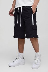 Wholesale Elasticated Nylon Cargo <b>Shorts</b> For <b>Men</b> <b>Baggy</b> Long Length Breathable Fit Latest Urban Style Factory Price Deal - Product Image 3