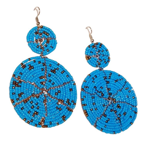 Boucles d'oreilles artisanales pour femme, colorées, bohèmes, style ethnique, en fer, vente en gros - Product Image 3