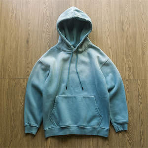 Streetwear haut personnalisé avec logo sweats à capuche vintage délavés pull en coton épais délavé à l'acide dégradé sweatshirts à capuche pour hommes - Product Image 3