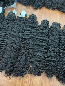 Doux brillant!!! Machine de tissage de cheveux bouclés à vapeur Faisceaux de cheveux bruts Trame de cheveux Usine du Vietnam - Product Image 3