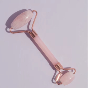 Rodillo de masaje facial de cuarzo rosa de la mejor calidad Rodillo al por mayor Comprar de AAMEENA AGATE - Product Image 1