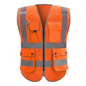High Visibility Polyester Safety <b>Vest</b> Soft Workwear for Construction Customizable with Logo Hi-Vis <b>Reflective</b> Clothing - Product Image 6