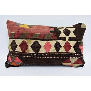 ขนแกะหลากสี12x20นิ้วเป็นผ้าทอหรูหราไม่ลื่นเป็นมิตรต่อสิ่งแวดล้อมลายใบวินเทจตกแต่งหมอนที่ถอดออกได้ - Product Image 1