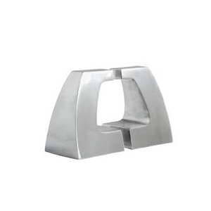 ชั้นวางหนังสือโลหะสีเงินพร้อมฐานวางหนังสือโลหะสีเงินดีไซน์เมทัลลิก - Product Image 4