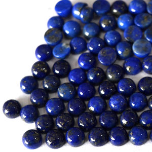 Lapis-lazuli naturel rond de 10 mm, cabochon à dos plat - Lapis-lazuli en vrac de qualité supérieure - Product Image 1
