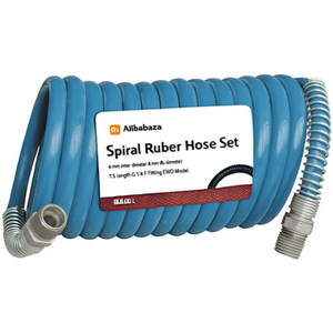 Spiral <b>Rubber</b> Hose Set 6 Inner Diameter 8 Outer Diameter 7.5m Length G 1/4 Fitting Model 70001-4000351138 1.0mm Wall Thickness - Product Image 3
