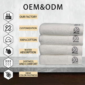 Khăn thể thao chất lượng cao 100% cotton, khăn mặt mềm mại dùng cho khách sạn, quà tặng, màu trắng trơn, có thể tùy chỉnh - Product Image 2