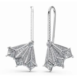 Pendientes de Diseño de Arco Celestial Venus de Oro de 18 Quilates de Alta Calidad, Joyería de Corte Princesa y Redondo Cultivada en Laboratorio, Exportación al por Mayor B2B - Product Image 5