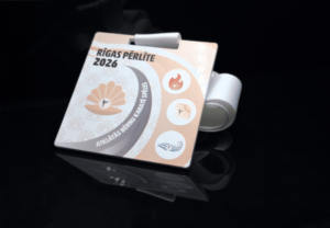 Médaille en acier standard 70x70 blanche ronde ou carrée, production rapide - Product Image 2