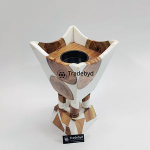 Tradebyd Artisan Hand-made Pine Wood Bakhoor Burner Decorative Oud <b>Incense</b> <b>Holder</b> for Arabic Decor - Product Image 4