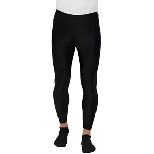 Leggings de Compresión para Hombre, Negros, de Spandex, Hasta el Tobillo, Cintura Elástica, Color Sólido, Pantalones Deportivos - Product Image 1