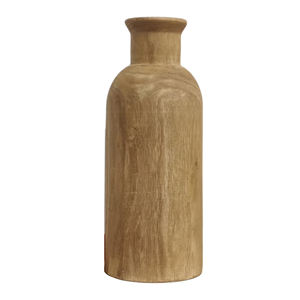 Jardinière en bois rustique faite à la main, vase à fleurs décoratif pour la maison et le jardin, décoration moderne minimaliste, pot de plante de bureau - Product Image 3