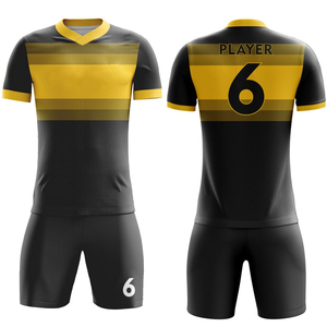 Ensembles d'uniformes de maillot de football personnalisés Tissu en maille à séchage rapide Vêtements de football imprimés par sublimation pour jeunes hommes - Product Image 1