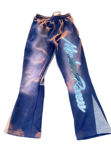 กางเกงวอร์มขาบานสำหรับผู้ชายกางเกงวิ่งแบบสตรีทแวร์พร้อมพิมพ์พัฟเอวสูงตรงปิดแบบยืดหยุ่น - Product Image 3