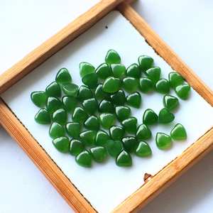 Meilleure qualité hautement poli 100% naturel forme de coeur néphrite jade pierre précieuse lisse pour la fabrication de bijoux disponibles à des prix bon marché - Product Image 5