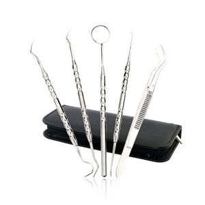 5-mảnh thép không gỉ probe Scaler lưỡi cạo Miệng gương forceps vệ sinh răng miệng Nha sĩ công cụ bằng surgilight - Product Image 2