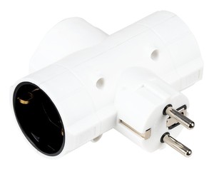 อะแดปเตอร์ชูโก้แบบสามด้าน สีขาว 16A (ไซมอน CL118307) - Product Image 2