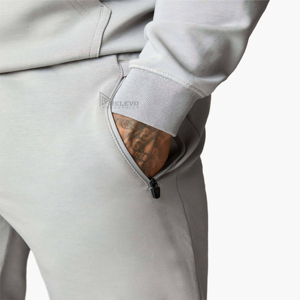 Nouvel ensemble de survêtements décontractés à capuche pour hommes, de haute qualité, personnalisés, couleur unie, séchage rapide, respirant, 100 % coton, pour le jogging hivernal - Product Image 6