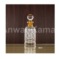 Vente chaude Premium Qualité Gravé Vintage Bouteille De Parfum En Verre Avec Couvercle Bouteille En Verre Décoratif pour Les Femmes