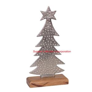 Sculpture d'arbre de Noël en bois métal moderne faite à la main de haute qualité conception de renne sculpté table pour la décoration de mariage - Product Image 5