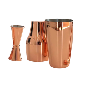 Ensemble de shaker à cocktail en cuivre et acier inoxydable avec support en bambou Outils de barman de qualité supérieure pour pistolets or et argent personnalisés - Product Image 5