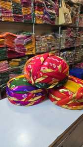 Turban multicolore du Rajasthan, pagdi traditionnel marwadi lahariya en coton pour hommes/femmes/enfants, costume de mariage, Holi, Mehndi, festival - Product Image 3