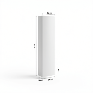 Conjunto de Columna de Baño Moderna de 139 cm de Alto, Ahorradora de Espacio, en Blanco Mate, Modelo Havana - Product Image 2