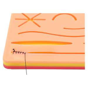 Barishan 18x18 cm 7 mm Traumatic <b>Silicone</b> Suture Pad Medical Surgical Wound Training <b>Mat</b> Scientifically Designed Wound Care - Product Image 2