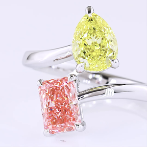 Bague de luxe sur mesure en argent 925 avec diamant de laboratoire de qualité supérieure de 2,55 carats, formes variées, pièce artisanale de luxe adaptée aux occasions spéciales - Product Image 1