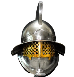 Casque en acier doux pour gladiateur Combat guerrier Costume Cosplay grec Sparte ancien romain corinthien acier - Product Image 1