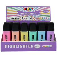 Ensemble de surligneurs néon MACACO 6 couleurs, lot de 36 pièces, marqueurs de papeterie pour le bureau et les fournitures scolaires