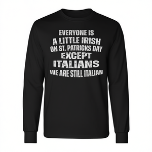 Tout le monde est un peu irlandais le jour de la Saint-Patrick, sauf les Italiens - T-shirt promotionnel à manches longues - Product Image 2