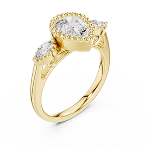 Dusk <b>locket</b> jewels Solitaire 18K Gold Ring with Big Stone - Product Image 6