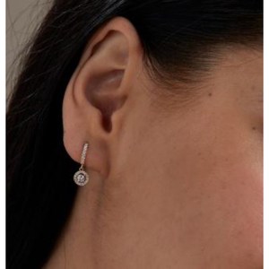 10K oro amarillo oro rosa y oro blanco corte redondo laboratorio cultivado diamante boda pendientes colgantes mujer joyería de moda pendientes de gota - Product Image 4