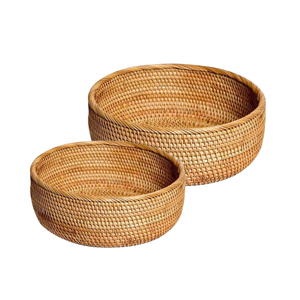 Panier/plateau en rotin en osier durable et élégant de qualité supérieure du Vietnam, parfait pour le pain, les collations et la décoration. - Product Image 1