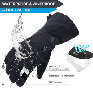 Gants d'hiver pour hommes Gants de ski Snowboard Imperméables et chauds Gants de ski OEM Fourniture directe d'usine - Product Image 6