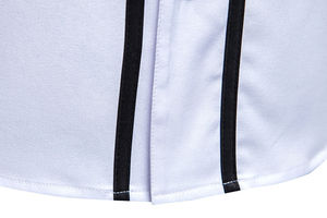 ชุดกีฬาโพลีเอสเตอร์ 100% ป้องกันแบคทีเรีย พิมพ์โลโก้ตามสั่ง ปี 2025 คุณภาพสูง ขายส่ง เสื้อเบสบอลชาย คอวี ทรงหลวม - Product Image 5